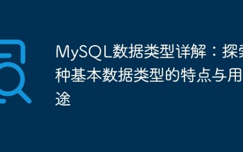 解析MySQL数据类型：探索不同基本数据类型的特性和应用