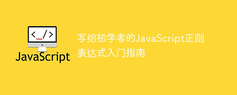 JavaScript正则表达式入门指南适合初学者阅读