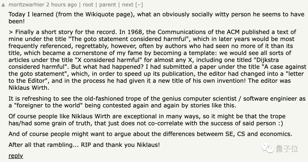 图灵奖得主Niklaus Wirth逝世,从Euler到Pascal,一代编程巨星陨落
