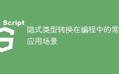 编程中常见的隐式类型转换使用案例