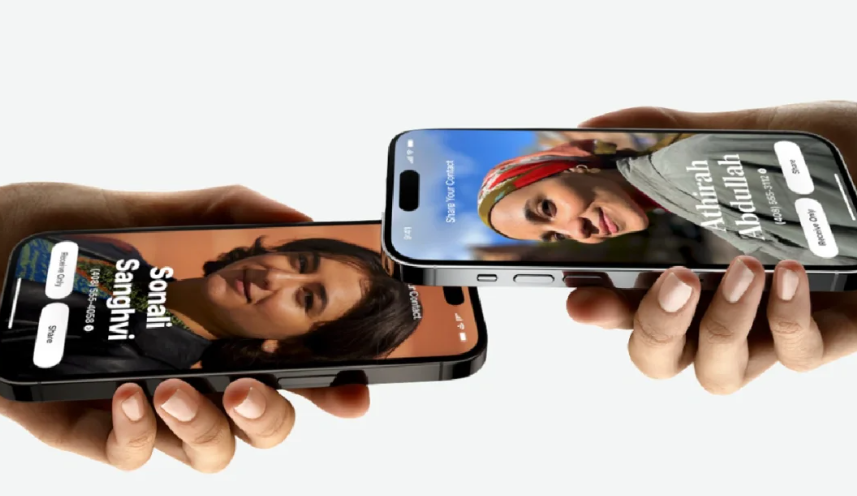 iOS 17 如何通过“碰一碰”分享个人名片?