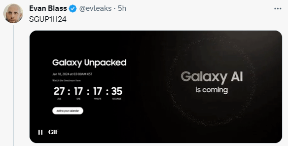 主打AI功能,消息称三星Galaxy S24系列发布会将在1月18日举行