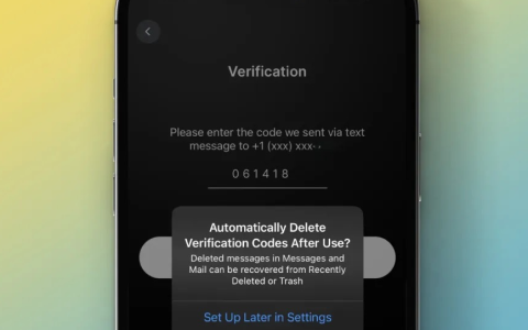 苹果 iOS 17 更新：自动删除带有验证码的信息