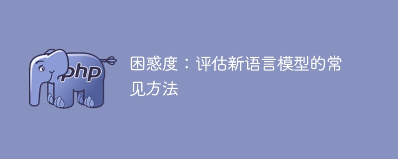 常用方法:衡量新语言模型的困惑度