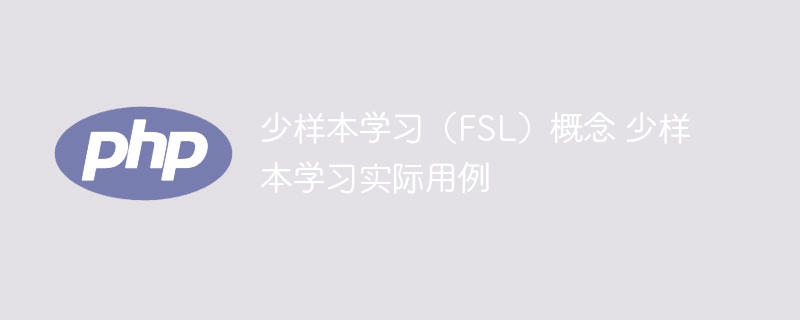 少样本学习(FSL)的定义及实际应用