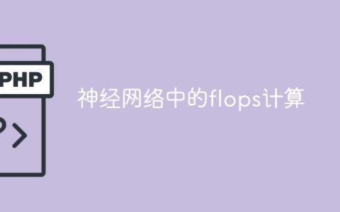 计算神经网络的浮点操作数（FLOPS）