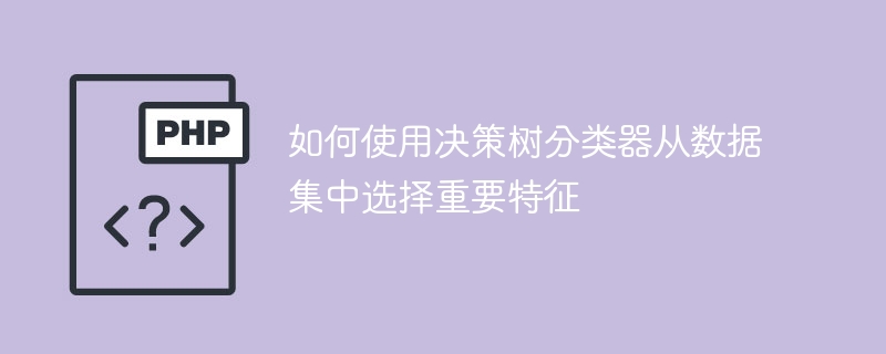 使用决策树分类器确定数据集中的关键特征选取方法