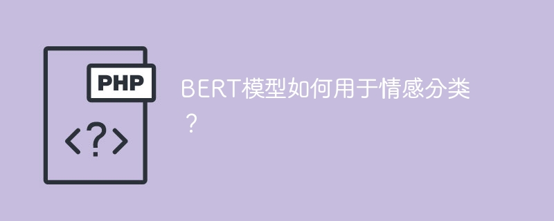 bert模型如何用于情感分类?