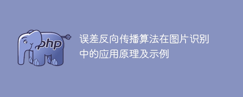 图片识别中的应用和示例以及误差反向传播算法的原理