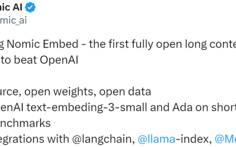 击败OpenAI，权重、数据、代码全开源，能完美复现的嵌入模型Nomic Embed来了