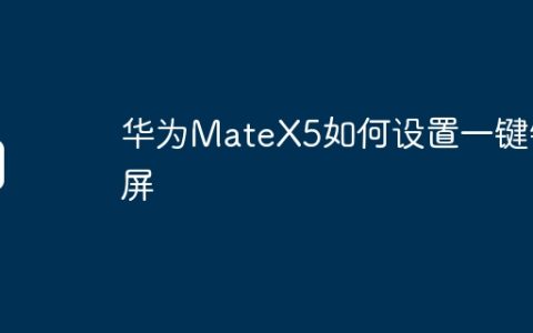 华为MateX5如何设置一键锁屏