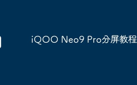 iQOO Neo9 Pro分屏教程