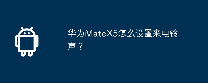 华为MateX5怎么设置来电铃声?