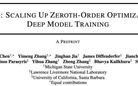 ICLR 2024 | 首个零阶优化深度学习框架，MSU联合LLNL提出DeepZero