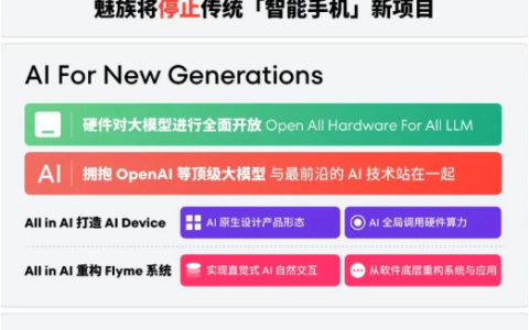 魅族宣布All in AI战略：全力进军人工智能，暂停传统智能手机新项目