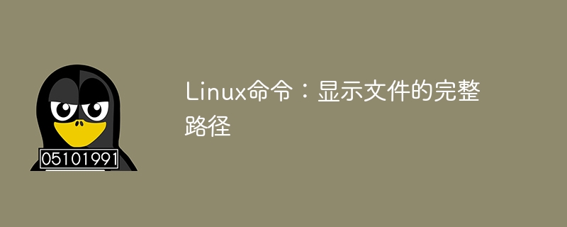 linux命令:显示文件的完整路径