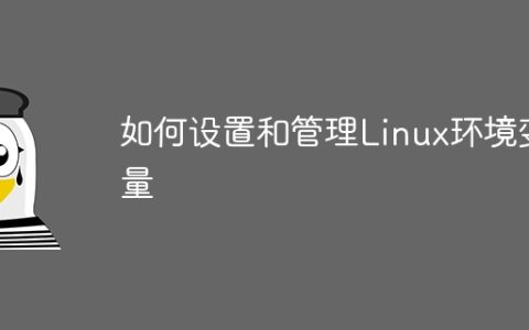 如何设置和管理Linux环境变量