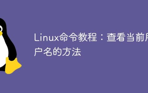 学习Linux命令：如何查看当前用户名称