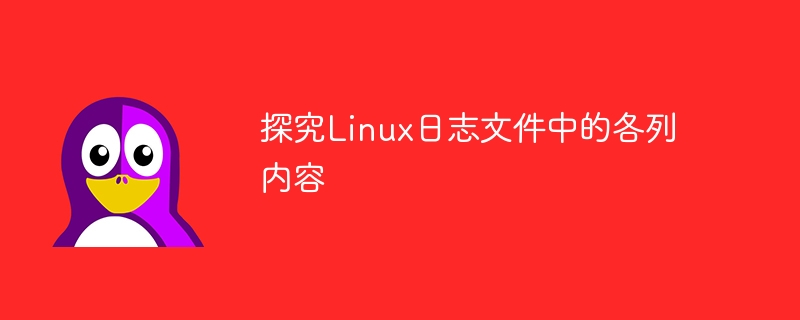 研究Linux日志文件中各字段的内容