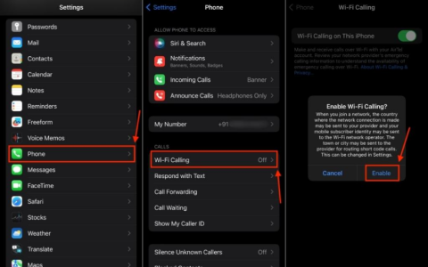苹果iPhone 15如何打开Wi-Fi通话？