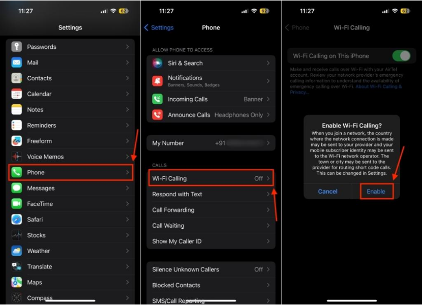 苹果iPhone 15如何打开Wi-Fi通话?