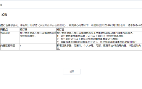 京东修订《包邮规则》：除偏远地区外，3 月 19 日起普及“满 59 元包邮”