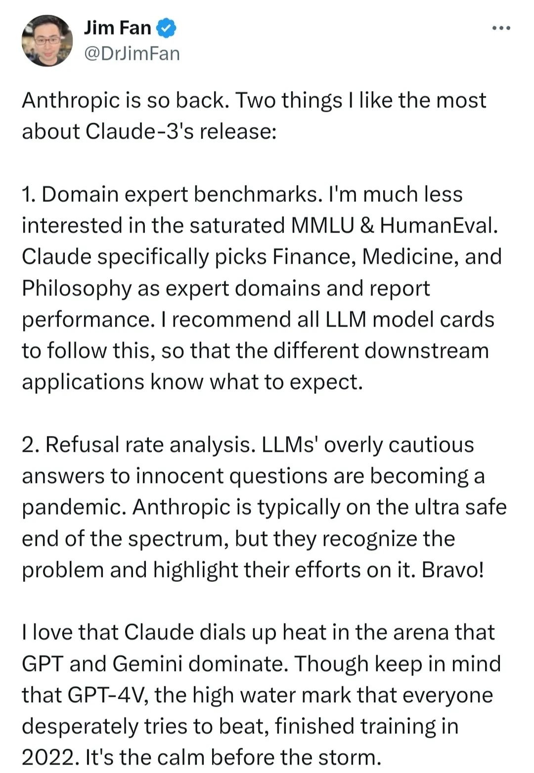 Claude3给GPT4上了一课!Open AI最强对手深夜炸弹,附全图解析!