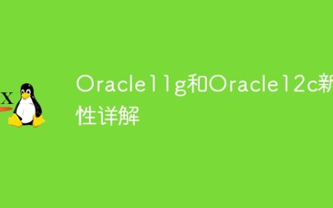 Oracle11g和Oracle12c新特性详解