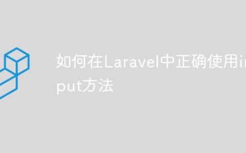 如何在Laravel中正确使用input方法