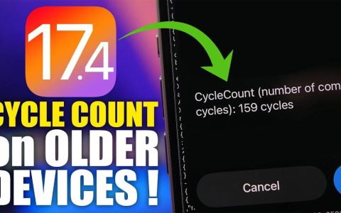 如何在 iOS 17.4 上查看旧 iPhone 上的电池循环计数