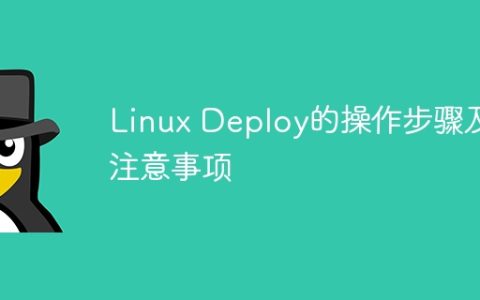 Linux Deploy的操作步骤及注意事项