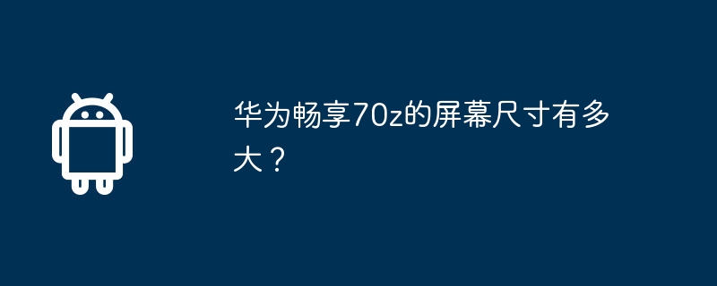 华为畅享70z的屏幕尺寸有多大?