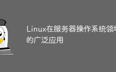 Linux在服务器操作系统领域的广泛应用