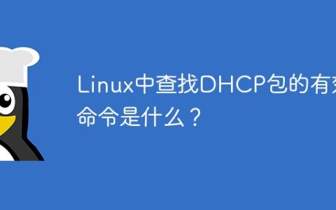 Linux中查找DHCP包的有效命令是什么？