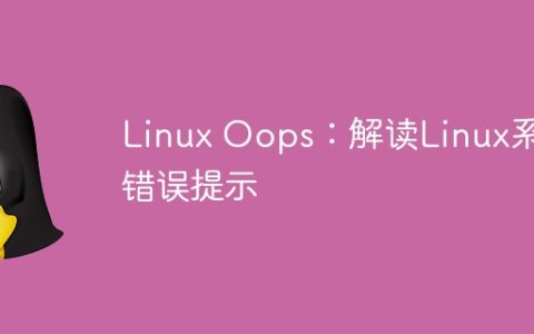 Linux Oops：解读Linux系统错误提示