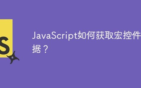 JavaScript如何获取宏控件数据？