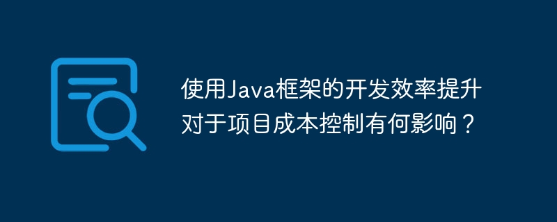 使用Java框架的开发效率提升对于项目成本控制有何影响?