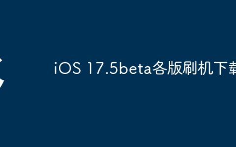 iOS 17.5beta各版刷机下载