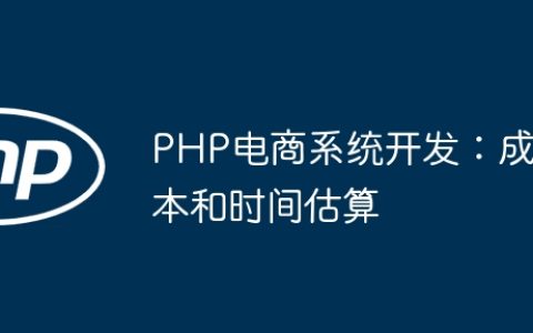 PHP电商系统开发：成本和时间估算