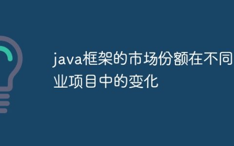 java框架的市场份额在不同行业项目中的变化