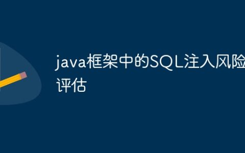 java框架中的SQL注入风险评估