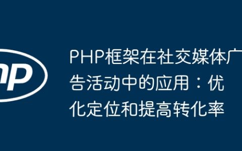 PHP框架在社交媒体广告活动中的应用：优化定位和提高转化率