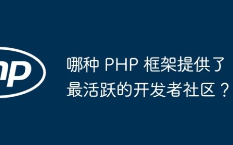 哪种 PHP 框架提供了最活跃的开发者社区？