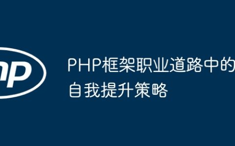 PHP框架职业道路中的自我提升策略