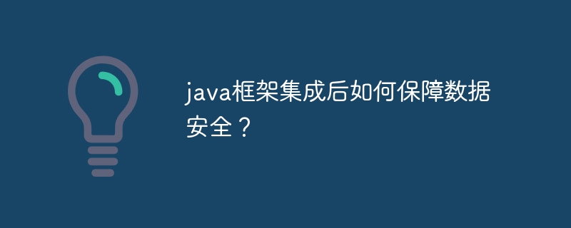java框架集成后如何保障数据安全?