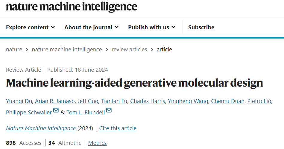 AI小分子药物发现的「百科全书」,康奈尔、剑桥、EPFL等研究者综述登Nature子刊