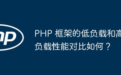 PHP 框架的低负载和高负载性能对比如何？