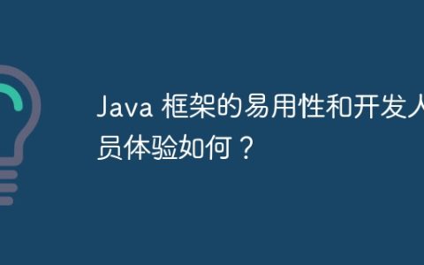Java 框架的易用性和开发人员体验如何？