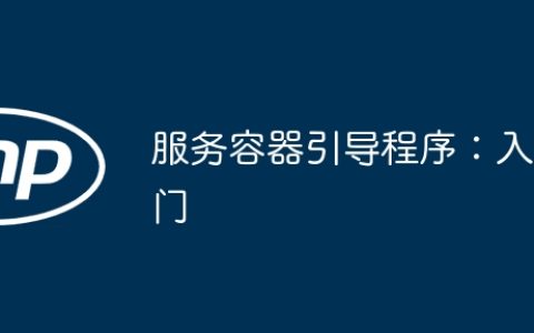 服务容器引导程序：入门