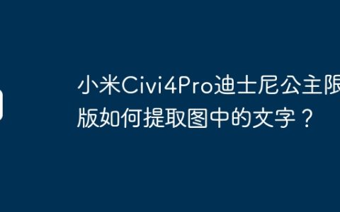小米Civi4Pro迪士尼公主限定版如何提取图中的文字？